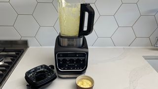 The Ninja Foodi Blender & Soup Maker HB150UK being used to make mayonnaise