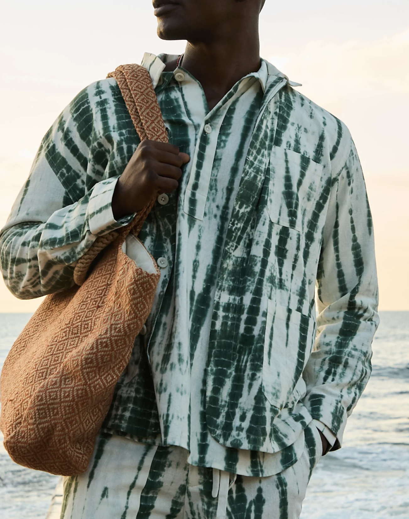 SMR Days, Talamanca Cotton Jacket in Green Tye-Dye
