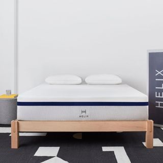 Helix Midnight Hybrid Mattress in a bedroom.