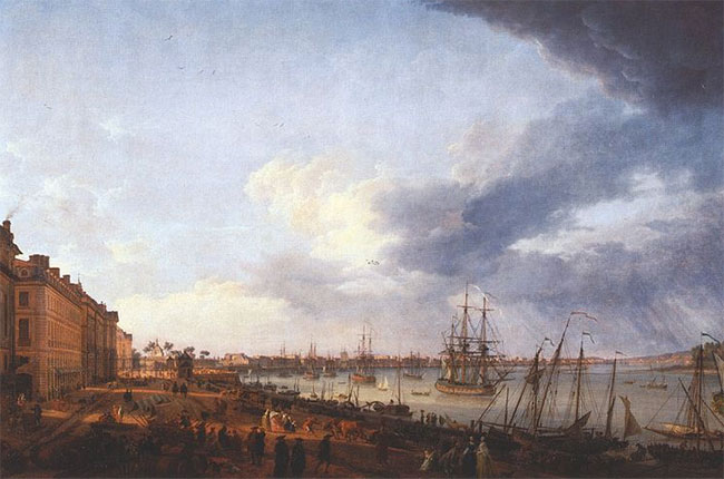 Bordeaux port in 1758