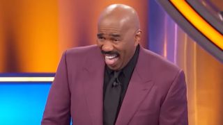 steve harvey laughing on Family Feud