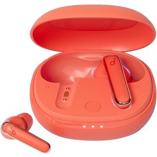 Anker Soundcore Life P3 wireless earbuds in Coral Red