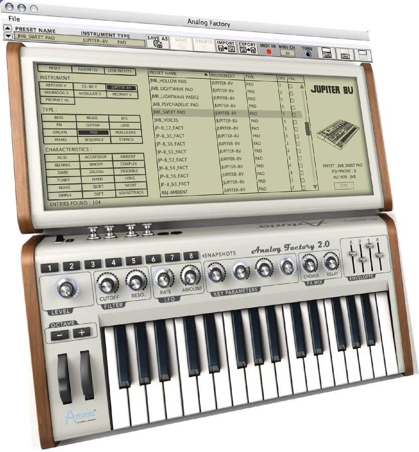You can choose from 3500 preset sounds.