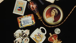 A selection of Queen Elizabeth coronation memorabilia.