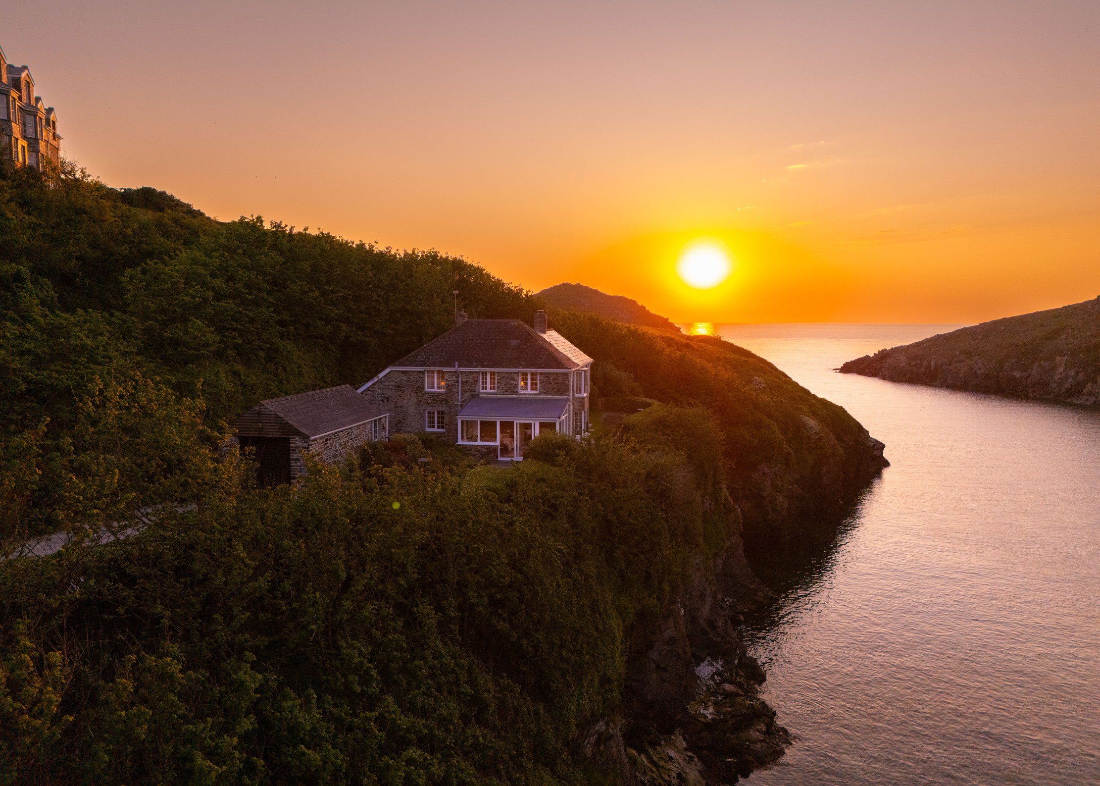 Images of the glorious cove-side home of Tregwyn in Cornwall