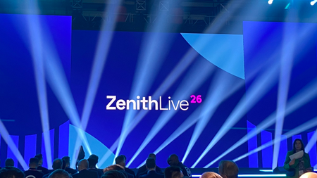 A photo of the keynote stage at Zscaler Zenith Live 2026