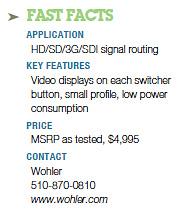 Wohler Presto 16x1 Router | TV Tech