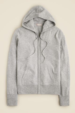 J.Crew Cashmere Full-Zip Sweater-Hoodie