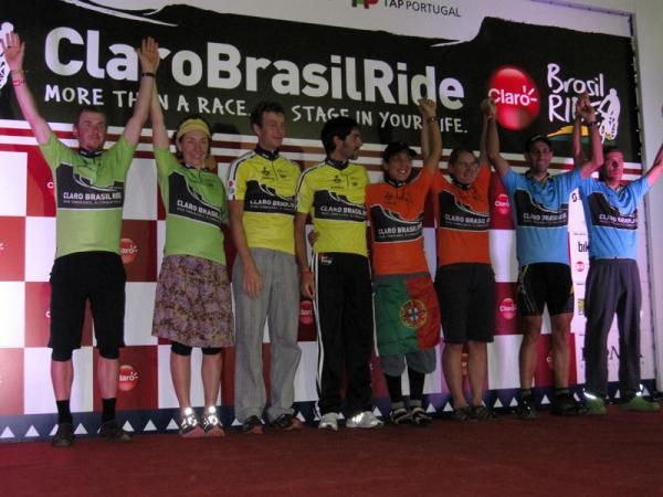 The various jersey holders after stage two.