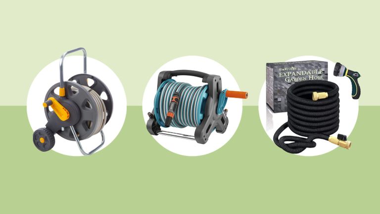 best garden hose graphic with hozelock, gardena and other hose types