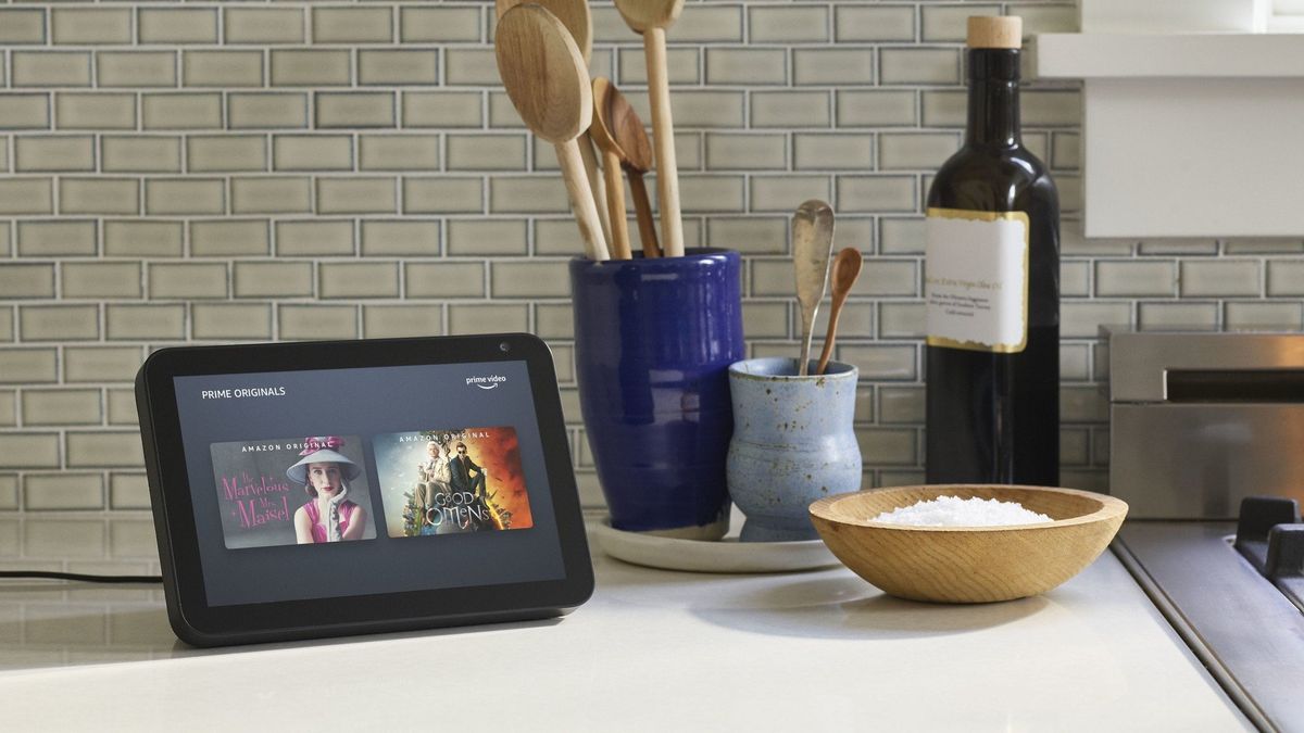 Echo Show 8 on kitchen counter