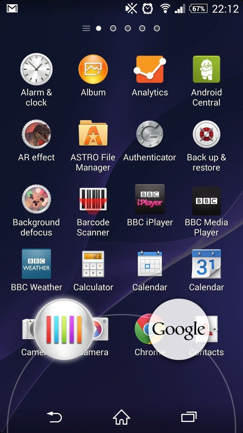 Sony Xperia Z2 launcher