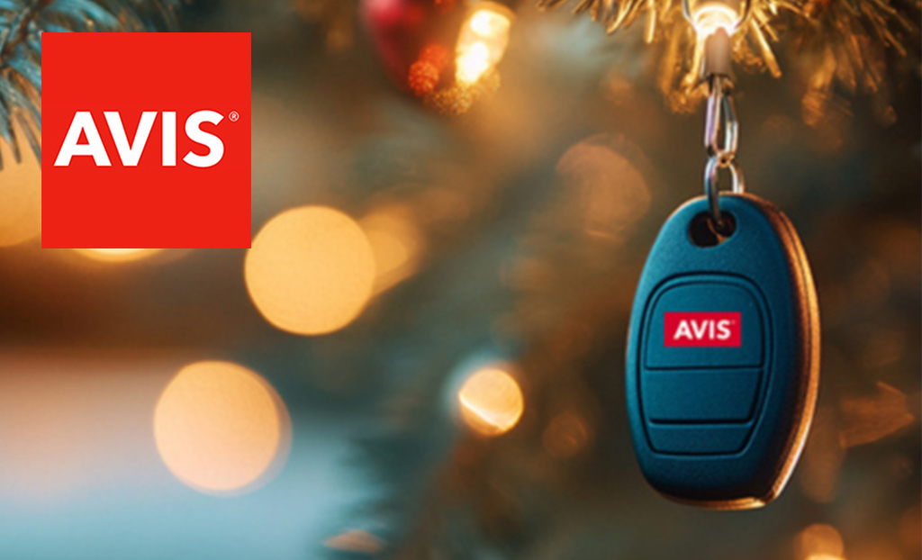 Avis logo top left with a picture of a avis bauble key 