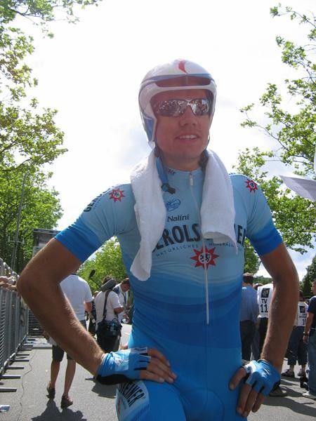 Marcus Fothen did a great time trial, recapturing the white jersey