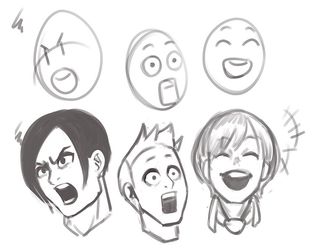 manga faces