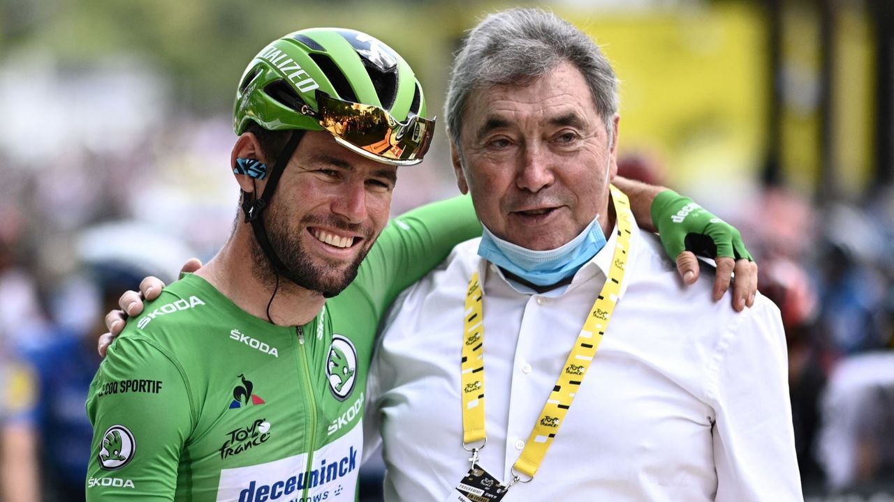 Mark Cavendish and Eddy Merckx