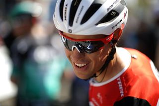 Trek-Segafredo leader Richie Porte is all smiles on the morning of stage 5 of the 2019 Tour of California