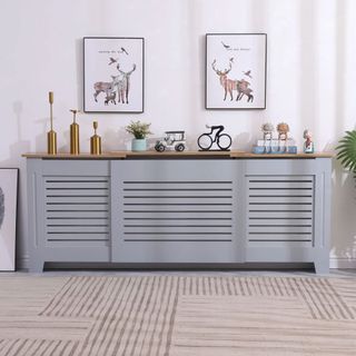 Grey wooden radiator cover