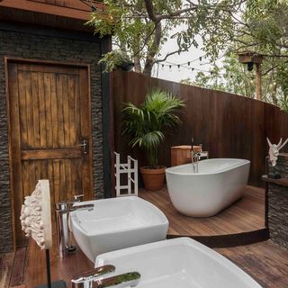 favourite part of the lodge is stunning outdoor bathroom