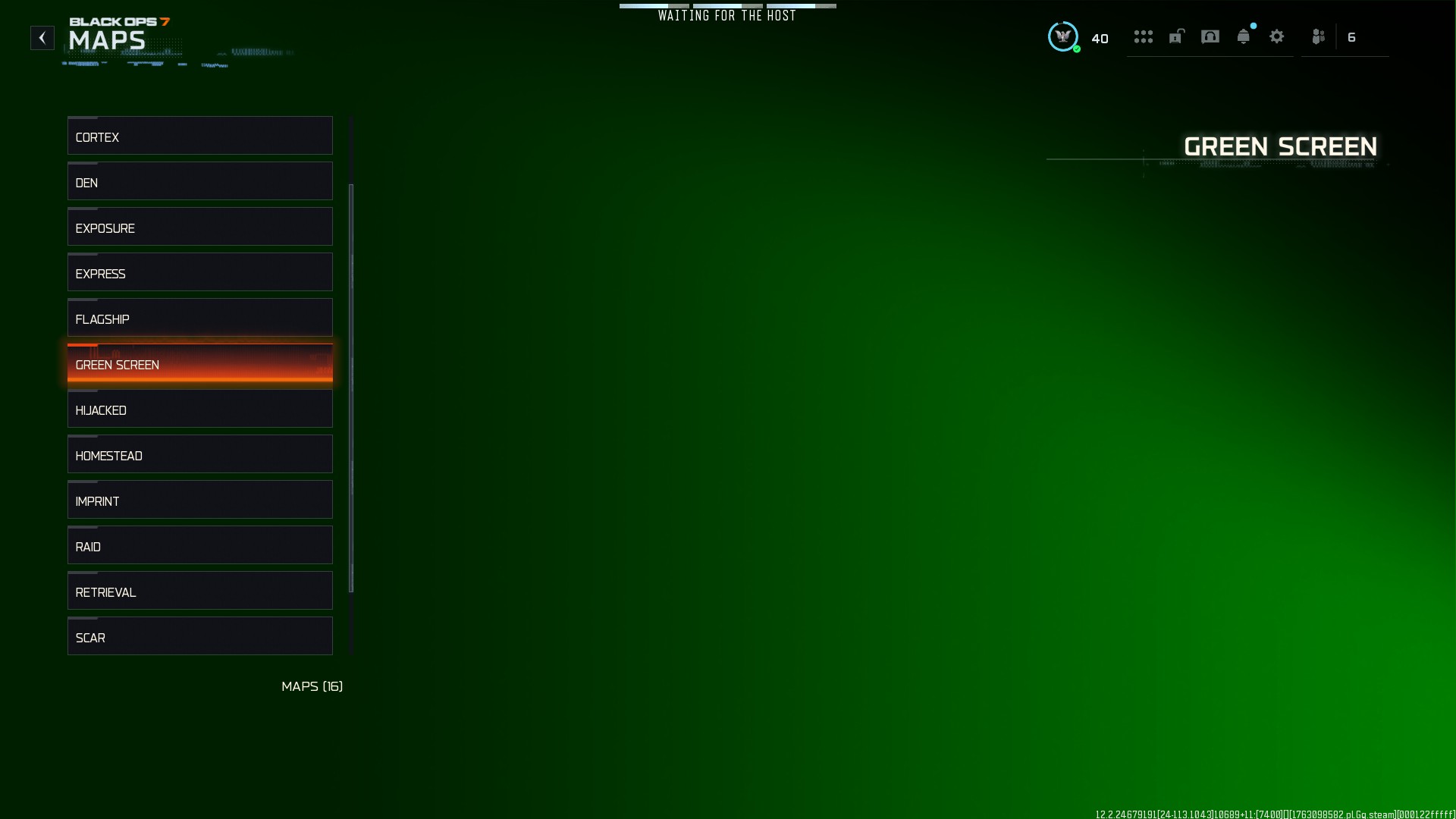 Black Ops 7 green screen.