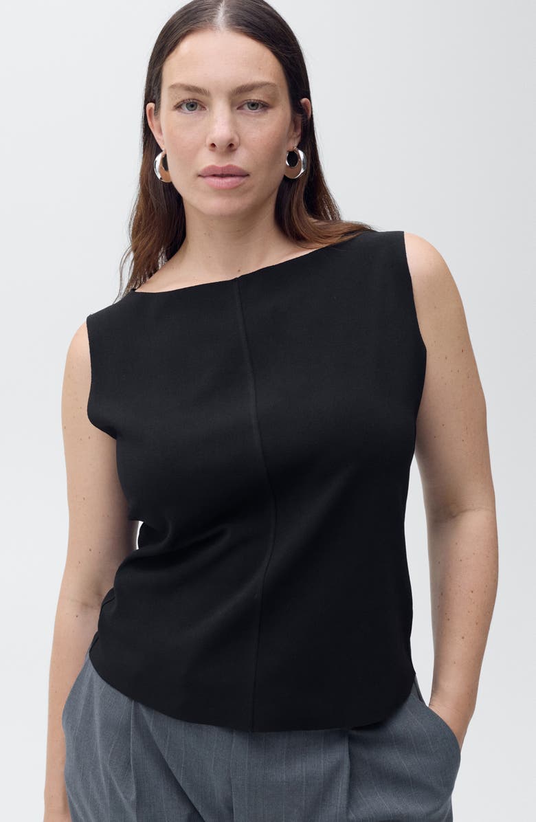 Boat Neck Knit Top