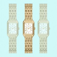 fossil gold watch women's