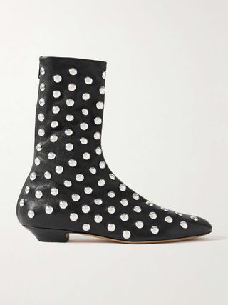 Studded Leather Ankle Boots