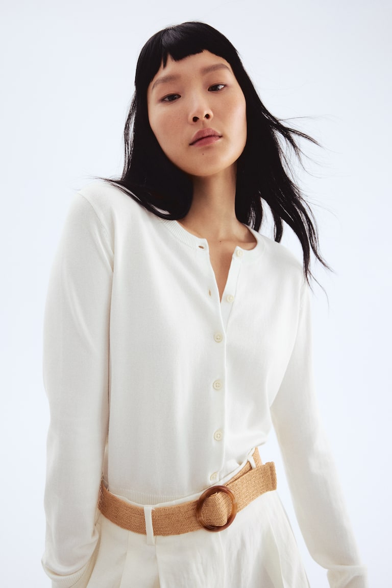Fine-Knit Cardigan