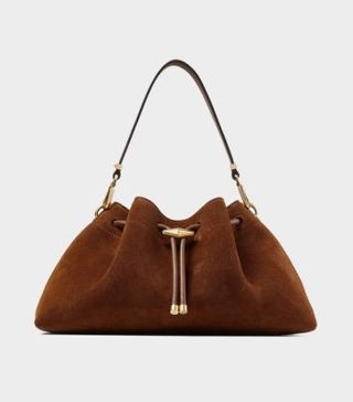 Image of suede handbag