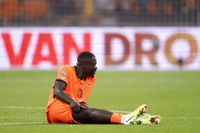 AMSTERDAM - Brian Brobbey of the Netherlands is injured during the UEFA Nations League match between the Netherlands and Germany at the Johan Cruijff ArenA on September 24, 2026, in Amsterdam, the Netherlands. MAURICE VAN STEEN / ANP (Photo by ANP via Getty Images)
