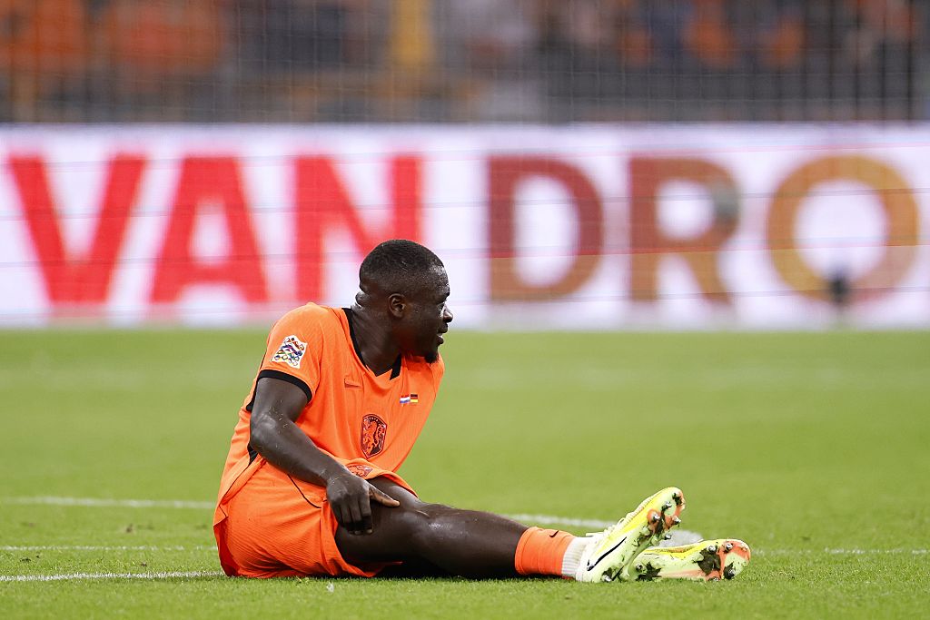 AMSTERDAM - Brian Brobbey of the Netherlands is injured during the UEFA Nations League match between the Netherlands and Germany at the Johan Cruijff ArenA on September 24, 2026, in Amsterdam, the Netherlands. MAURICE VAN STEEN / ANP (Photo by ANP via Getty Images)