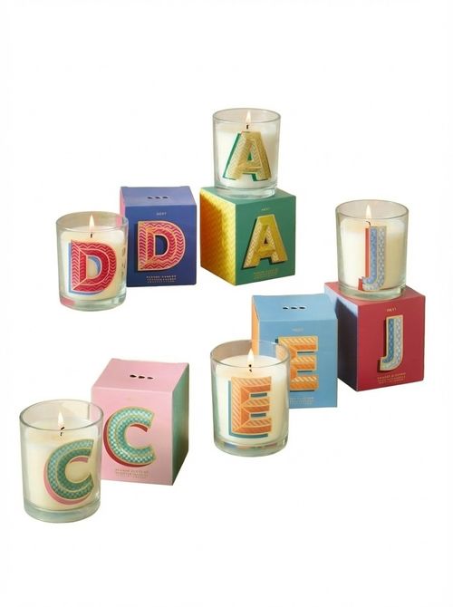 Multi Monogram Orange Blossom Candle