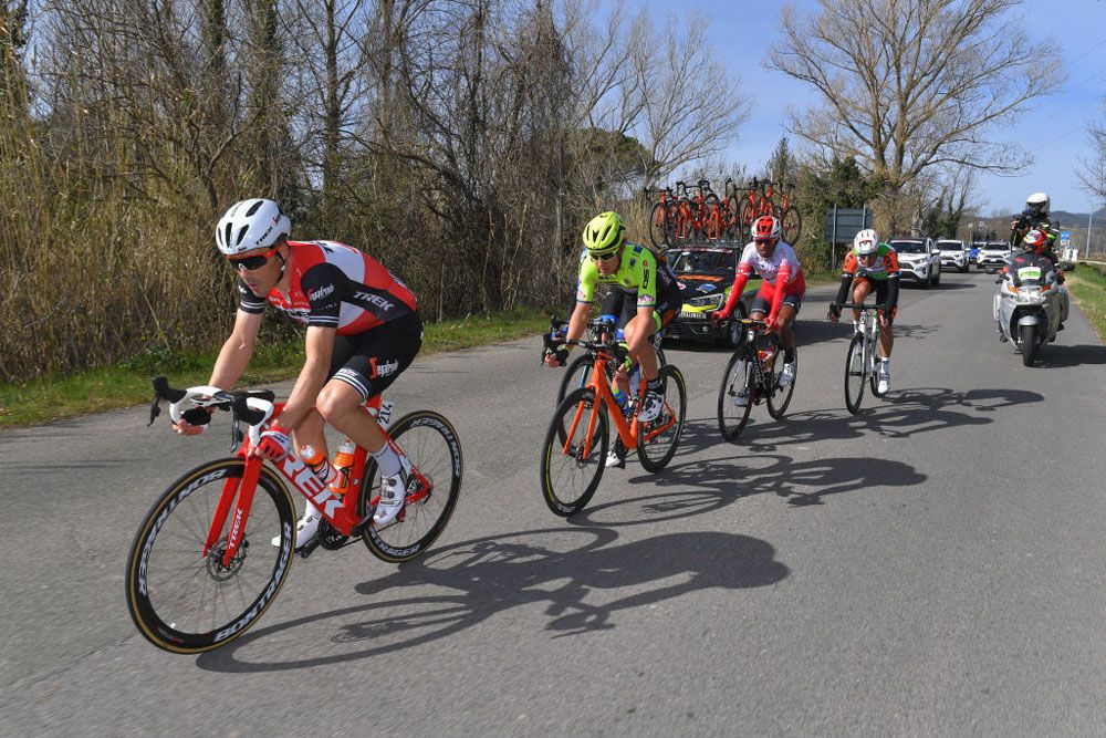 The break ride on during stage 2 of Tirreno-Adriatico
