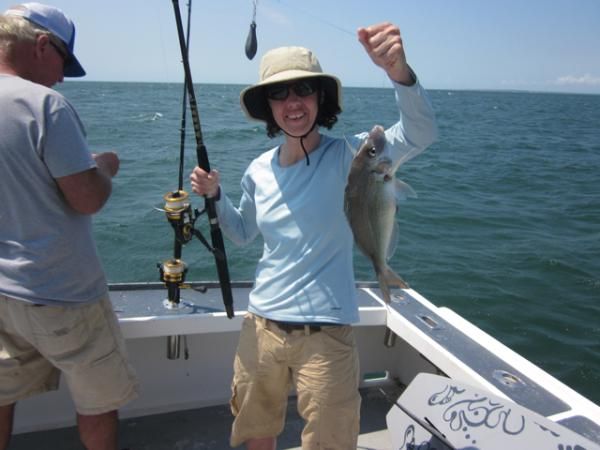 The first scup caught for the day