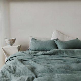 Linen Duvet Cover - Bluestone