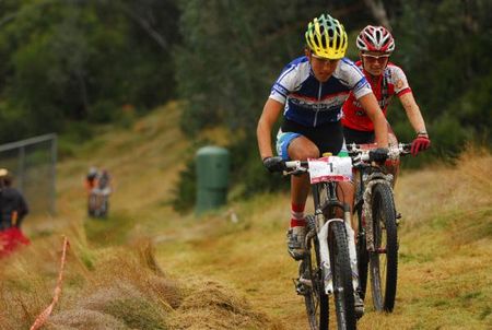 Rowena Fry with Heather Logie waiting to pounce from behind