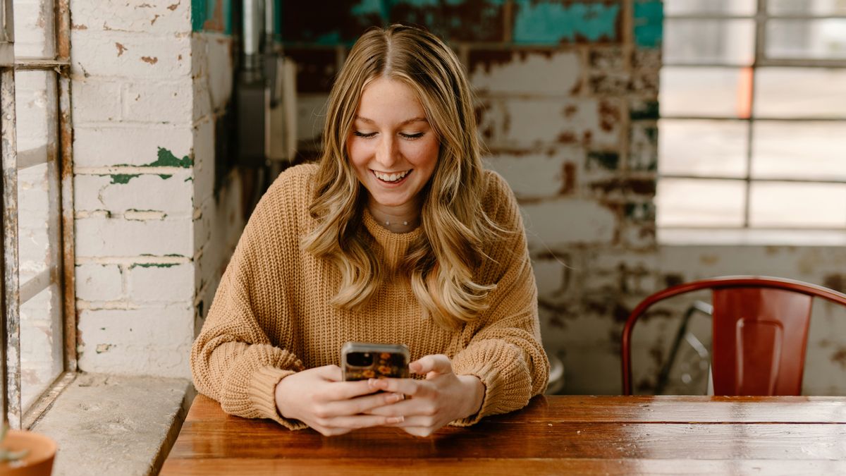 woman on smartphone