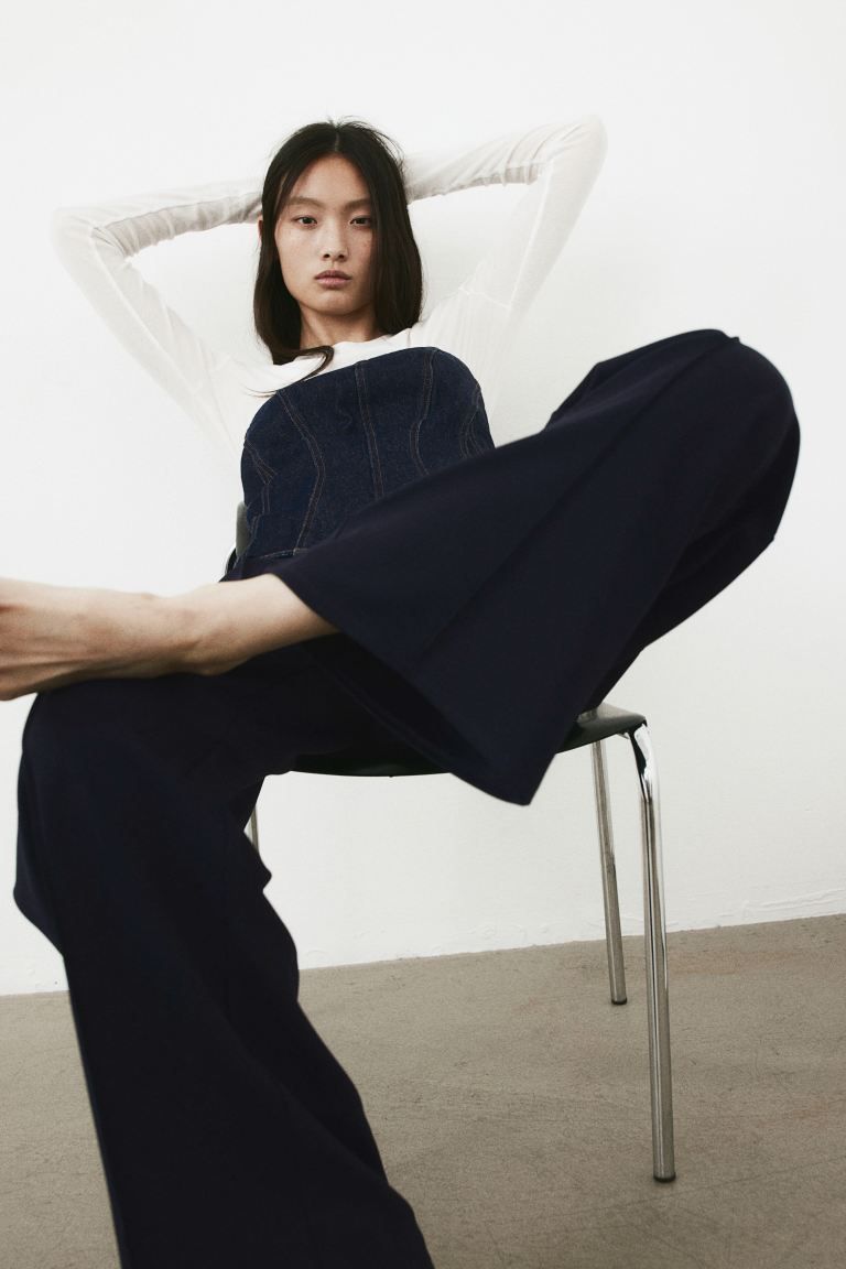 High-Waisted Tailored Trousers