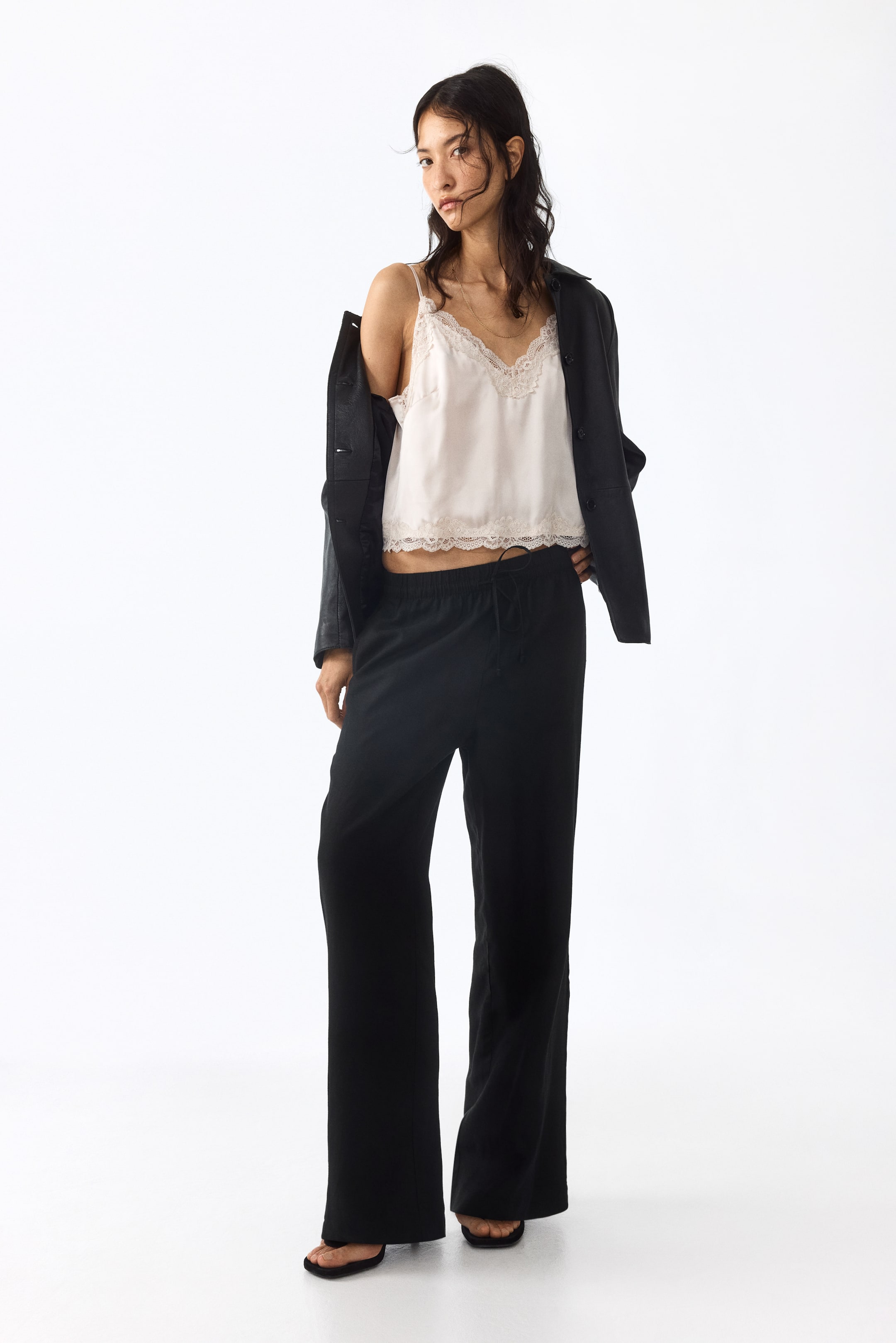 Linen-Blend Trousers