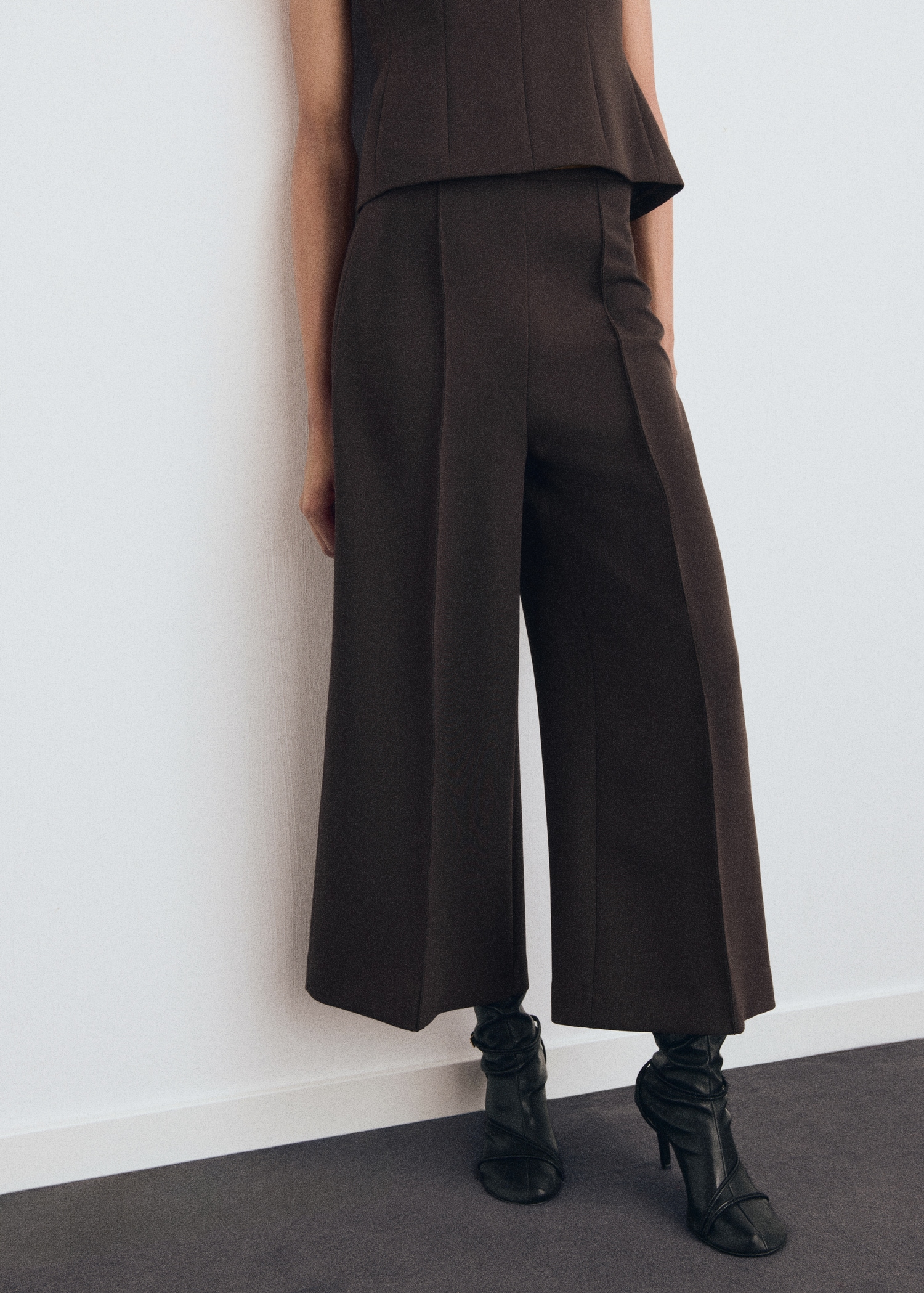 Cropped Culotte Trousers - Women | Mango United Kingdom