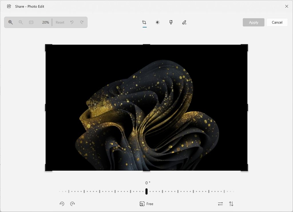 Windows Share with image editing