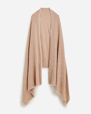 Cashmere Whipstitch Oversized Wrap Scarf