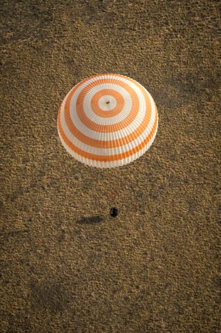 Soyuz Moments Before Landing