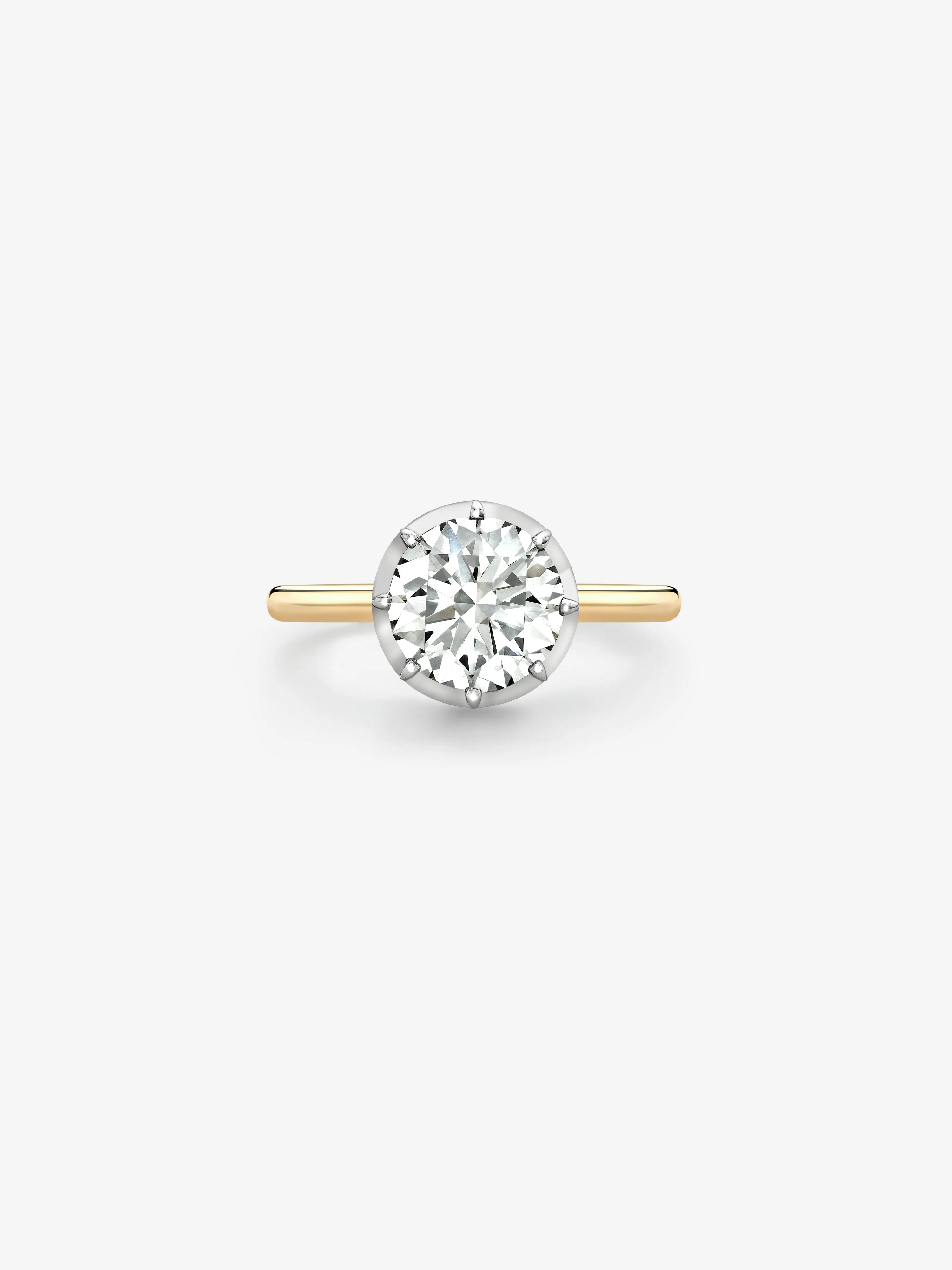 2.19ct Diamond &amp;amp; White Gold Button Back Ring