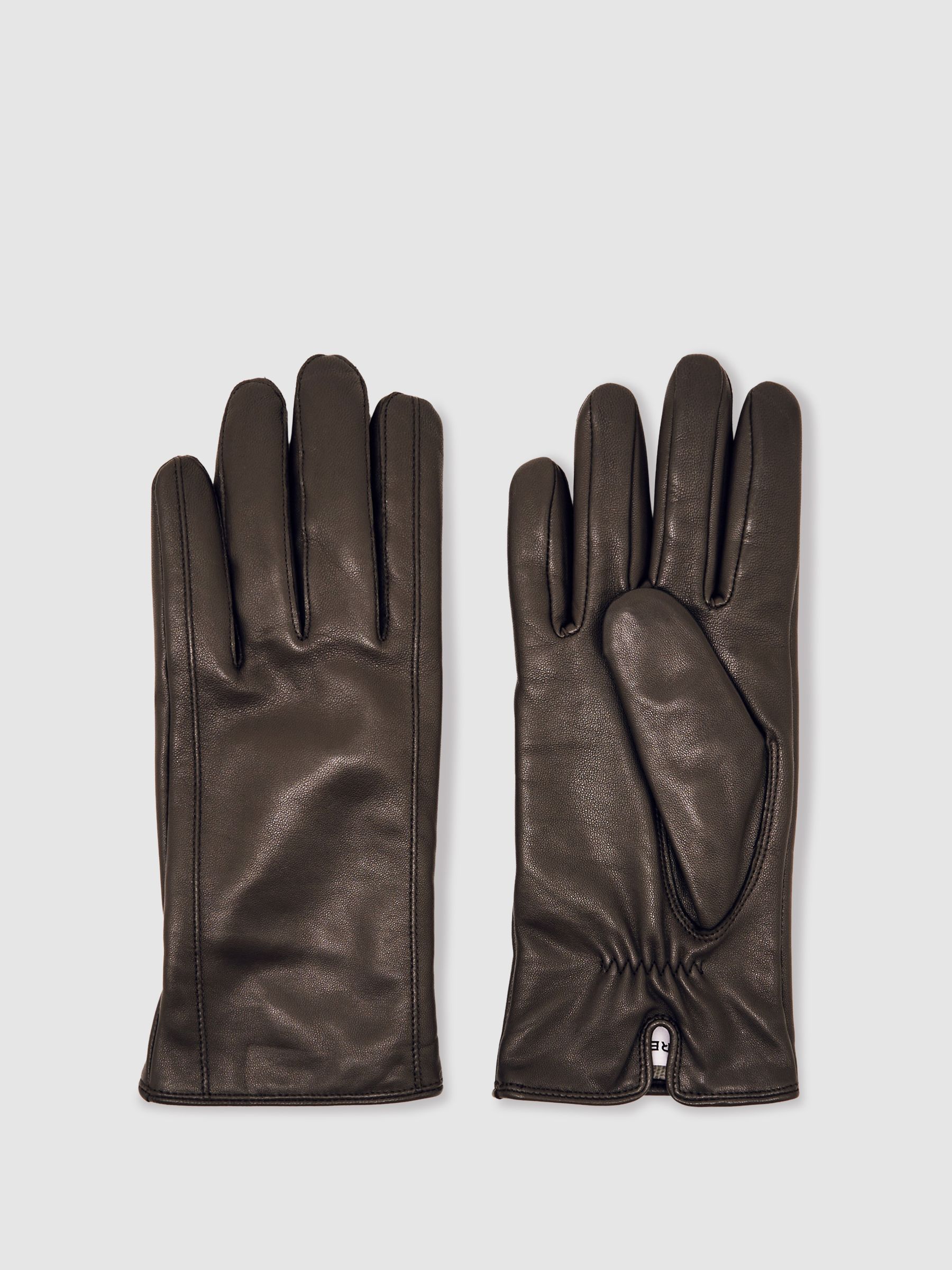Leather Gloves in Chocolate