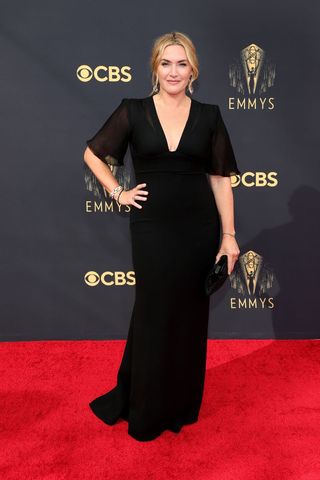 Kate Winslet's sleek black Emmy’s dress