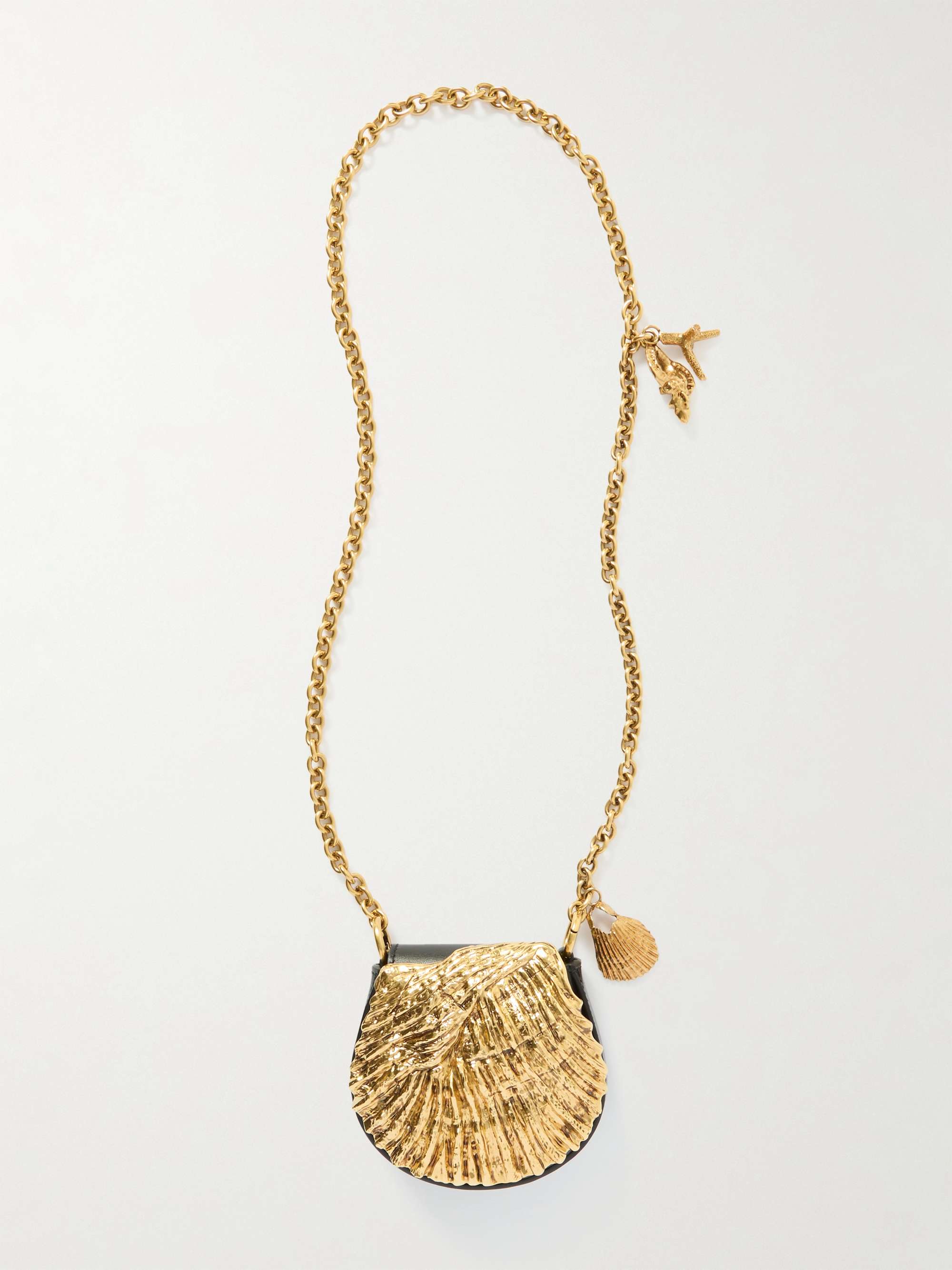Sea Treasures Embellished Leather Shoulder Bag