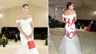 Alexandira Ocasio Cortez at the Met Gala