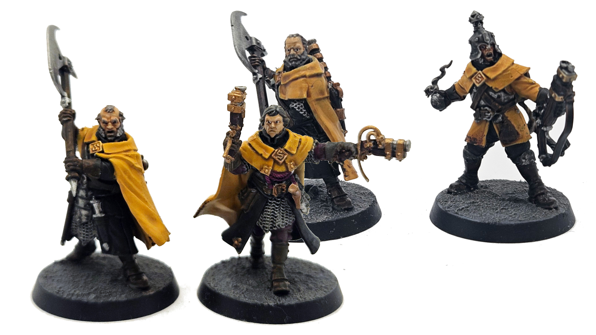 Fully painted Warhammer Cities of Sigmar troops against a plain background