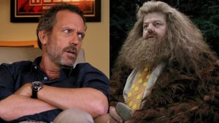 Hugh Laurie in House M.D. Swan Song and Robbie Coltrane as Hagrid in Harry Potter and the Prisoner of Azkaban.